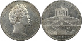 Geschichtsdoppeltaler 1842 
Altdeutsche Münzen und Medaillen, BAYERN / BAVARIA. Ludwig I. (1825-1848). Walhalla. Geschichtsdoppeltaler 1842, Silber. ...