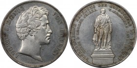 Geschichtsdoppeltaler 1843 
Altdeutsche Münzen und Medaillen, BAYERN / BAVARIA. Ludwig I. (1825-1848). Geschichtsdoppeltaler 1843, 100 Jahre Gründung...