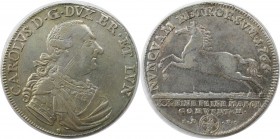 2/3 Taler 1765 IDB
Altdeutsche Münzen und Medaillen, BRAUNSCHWEIG - WOLFENBÜTTEL. Karl I. (1735-1780). 2/3 Taler 1765 IDB, Silber. KM 973.1. Sehr sch...