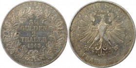 Doppeltaler, 3 1/2 Gulden 1843 
Altdeutsche Münzen und Medaillen, FRANKFURT - STADT. Doppeltaler, 3 1/2 Gulden 1843, Silber. AKS 2. Vorzüglich