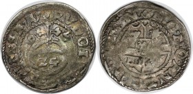 1/24 Taler 1595 
Altdeutsche Münzen und Medaillen, Minden-Bistum. Anton von Schauenburg (1587-1599). 1/24 Taler (Groschen) 1595. Schön. Selten!