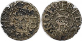 1/96 Taler (Sechsling) 1621 
Altdeutsche Münzen und Medaillen, SCHLESWIG - HOLSTEIN - GOTTORP. Friedrich III. (1616-1659). 1/96 Taler (Sechsling) 162...
