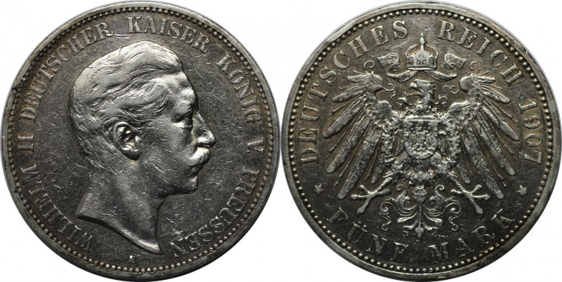 5 Mark 1907 A
Deutsche Münzen und Medaillen ab 1871, REICHSSILBERMÜNZEN, Preuße...