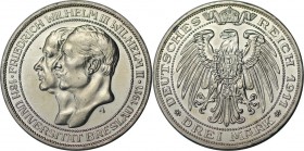 3 Mark 1911 A
Deutsche Münzen und Medaillen ab 1871, REICHSSILBERMÜNZEN, Preußen, Wilhelm II. (1888-1918). 3 Mark 1911 A, Universität Breslau Jahrhun...