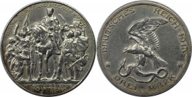 3 Mark 1913 A
Deutsche Münzen und Medaillen ab 1871, REICHSSILBERMÜNZEN. Preußen. Wilhelm II. (1888-1918). 3 Mark 1913 A, Zur 100-Jahr-Feier des köni...