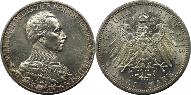 3 Mark 1913 A
Deutsche Münzen und Medaillen ab 1871, REICHSSILBERMÜNZEN, Preuße...