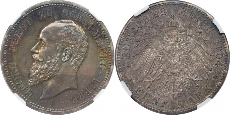 5 Mark 1904 A
Deutsche Münzen und Medaillen ab 1871, REICHSSILBERMÜNZEN, Schaum...