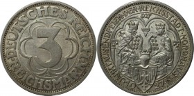 3 Reichsmark 1927 A
Deutsche Münzen und Medaillen ab 1871, WEIMARER REPUBLIK. 3 Reichsmark 1927 A, Silber. KM 52. Jaeger 327. Vorzüglich-stempelglanz...
