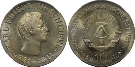 10 Mark 1966 A
Deutsche Münzen und Medaillen ab 1945, Deutsche Demokratische Republik bis 1990. 10 Mark 1966 A, Zum 125. Todestag von Karl Friedrich ...