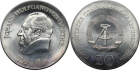 20 Mark 1969 A
Deutsche Münzen und Medaillen ab 1945, Deutsche Demokratische Republik bis 1990. 20 Mark 1969 A, Zum 220. Geburtstag von Johann Wolfga...