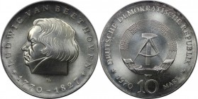 10 Mark 1970 A
Deutsche Münzen und Medaillen ab 1945, Deutsche Demokratische Republik bis 1990. 10 Mark 1970 A, Zum 200. Geburtstag von Ludwig van Be...