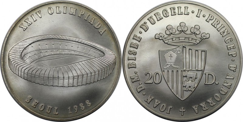20 Diners 1988 
Europäische Münzen und Medaillen, Andorra. Olympische Sommerspi...