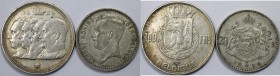 Lot von 2 Münzen 1934-48 
Europäische Münzen und Medaillen, Belgien / Belgium, Lots und Sammlungen. 20 Francs 1934 (KM 104.1), 100 Francs 1948 (KM 13...