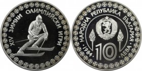 10 Leva 1984 
Europäische Münzen und Medaillen, Bulgarien / Bulgaria. XIV. Olympische Winterspiele in Sarajewo. 10 Leva 1984, Silber. 0.69 OZ. KM 146...