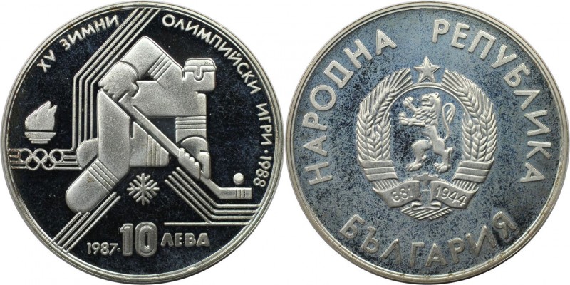 10 Leva 1987 
Europäische Münzen und Medaillen, Bulgarien / Bulgaria. Olympisch...