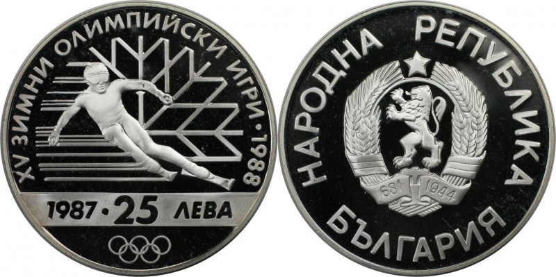 25 Leva 1987 
Europäische Münzen und Medaillen, Bulgarien / Bulgaria. Olympisch...