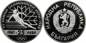 25 Leva 1987 
Europäische Münzen und Medaillen, Bulgarien / Bulgaria. Olympische Spiele 1988 in Calgary - Skiabfahrt. 25 Leva 1987, Silber. 0.69 OZ. ...
