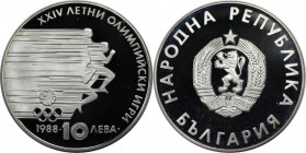 10 Leva 1988 
Europäische Münzen und Medaillen, Bulgarien / Bulgaria. Olympische Sommerspiele Seoul Korea - Sprinter. 10 Leva 1988, Silber. 0.39 OZ. ...