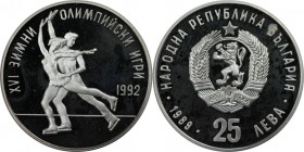 25 Leva 1989 
Europäische Münzen und Medaillen, Bulgarien / Bulgaria. Olympiade Albertville 1992 - Eiskunstlauf. 25 Leva 1989, Silber. 0.7 OZ. KM 190...