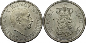 2 Kroner 1937 
Europäische Münzen und Medaillen, Dänemark / Denmark. Christian X. 25. Jahrestag der Herrschaft. 2 Kroner 1937, Silber. Fast Stempelgl...