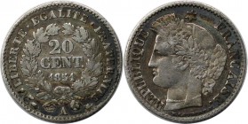20 Centimes 1851 A
Europäische Münzen und Medaillen, Frankreich / France. Ceres. 20 Centimes 1851 A, Silber. KM 758.1. Fast Vorzüglich