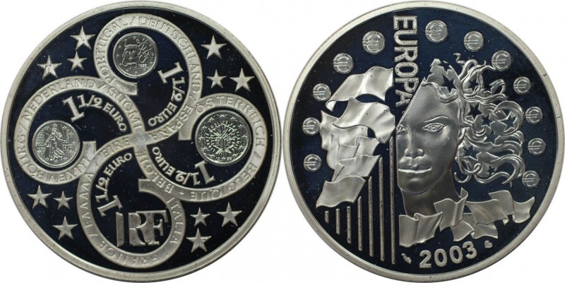 1 1/2 Euro 2003 
Europäische Münzen und Medaillen, Frankreich / France. Europäi...