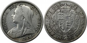 1/2 Crown 1897 
Europäische Münzen und Medaillen, Großbritannien / Vereinigtes Königreich / UK / United Kingdom. Victoria (1837-1901). 1/2 Crown 1897...