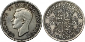 1/2 Crown 1942 
Europäische Münzen und Medaillen, Großbritannien / Vereinigtes Königreich / UK / United Kingdom. George VI. (1936-1952). 1/2 Crown 19...