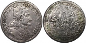 1 Piastra 1678 
Europäische Münzen und Medaillen, Italien / Italy. Papa States Innocent XI. 1 Piastra 1678, Silber. Dav. 4089. Schön-sehr schön