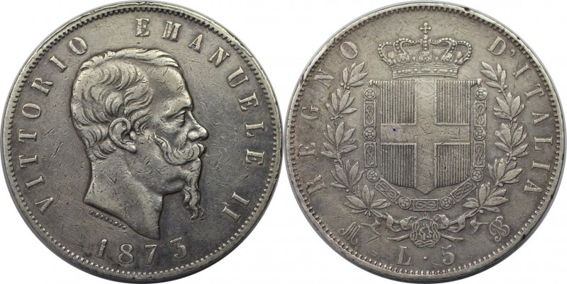 5 Lire 1873 M BN
Europäische Münzen und Medaillen, Italien / Italy. Viktor Eman...