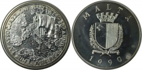 5 Liri 1990 
Europäische Münzen und Medaillen, Malta. 20. Jahrestag Malta - EU. 5 Liri 1990, Silber. 0.84 OZ. KM 91. Stempelglanz