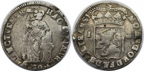 Gulden 1720 
Europäische Münzen und Medaillen, Niederlande / Netherlands. Overijssel Gulden Generaliteits 1720. Delmonte 1184. Sehr schön