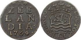 Duit 1764 
Europäische Münzen und Medaillen, Niederlande / Netherlands. ZEELAND. Duit 1764, Kupfer. KM 81. Sehr schön-vorzüglich