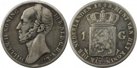 1 Gulden 1848 
Europäische Münzen und Medaillen, Niederlande / Netherlands. Willem II. (1840-1849). 1 Gulden 1848, Silber. KM 66. Sehr schön