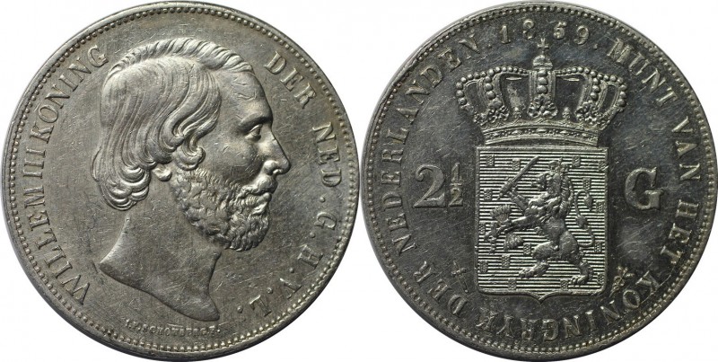 2-1/2 Gulden 1859 
Europäische Münzen und Medaillen, Niederlande / Netherlands....