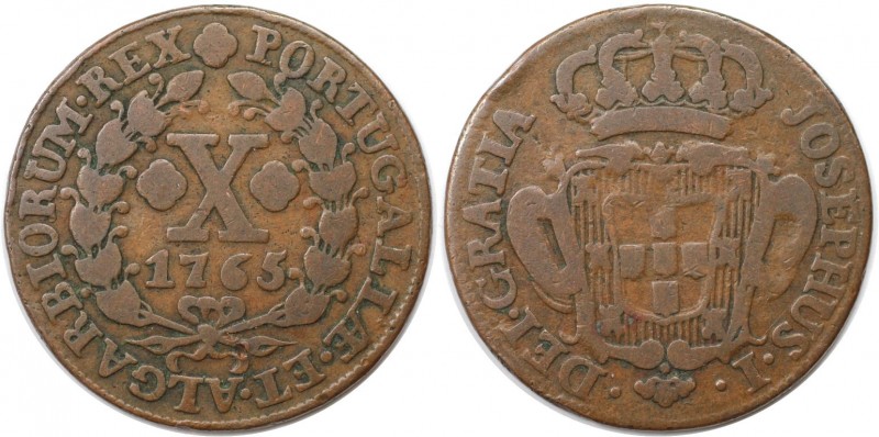 10 Reis 1765 
Europäische Münzen und Medaillen, Portugal. Jose I. 10 Reis 1765,...