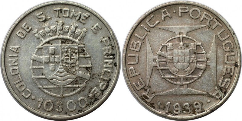 10 Escudos 1939 
Europäische Münzen und Medaillen, Portugal. PORTUGIESISCHE BES...