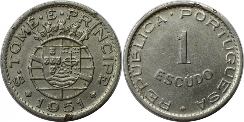 1 Escudo 1951 
Europäische Münzen und Medaillen, Portugal. PORTUGIESISCHE BESIT...