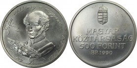 500 Forint 1990 
Europäische Münzen und Medaillen, Ungarn / Hungary. 500 Forint 1990, Silber. 0.81 OZ. KM 699. Stempelglanz