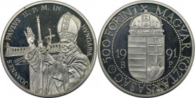 500 Forint 1991 BP
Europäische Münzen und Medaillen, Ungarn / Hungary. 500 Forint 1991 BP, Silber. 0.81 OZ. KM 683. Polierte Platte
