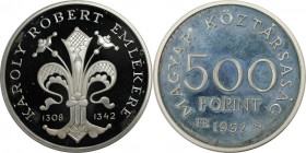 500 Forint 1992 
Europäische Münzen und Medaillen, Ungarn / Hungary. 500 Forint 1992, Silber. 0.81 OZ. KM 686. Polierte Platte