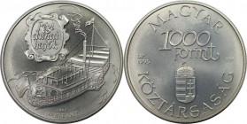 1000 Forint 1995 
Europäische Münzen und Medaillen, Ungarn / Hungary. 1000 Forint 1995, Silber. 0.93 OZ. KM 714. Stempelglanz