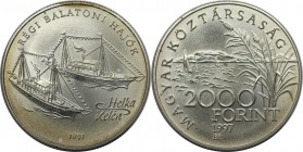 2000 Forint 1997 
Europäische Münzen und Medaillen, Ungarn / Hungary. 2000 Forint 1997, Silber. 0.93 OZ. KM 722. Stempelglanz