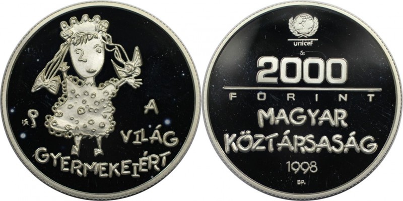 2000 Forint 1998 
Europäische Münzen und Medaillen, Ungarn / Hungary. 50 Jahre ...