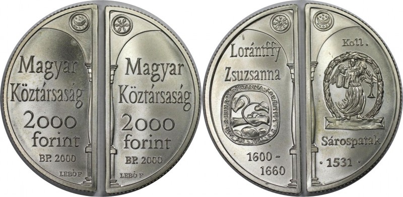 Lot von 2 Münzen 2000 
Europäische Münzen und Medaillen, Ungarn / Hungary, Lots...