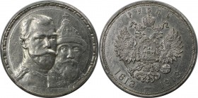 Rubel 1913 
Russische Münzen und Medaillen, Nikolaus II. (1894-1918). 300 Jahre Romanov Dynastie. Rubel 1913, Silber. Vorzüglich