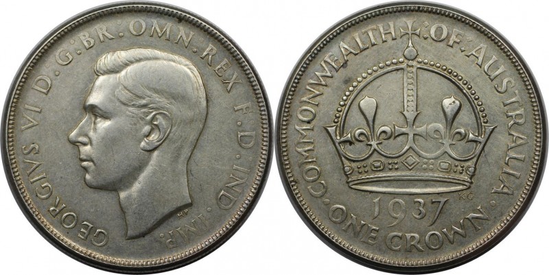 1 Crown 1937 
Weltmünzen und Medaillen, Australien / Australia. George VI. (189...