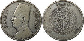 10 Piastres 1929 
Weltmünzen und Medaillen, Ägypten / Egypt. Fuad I. 10 Piastres 1929, Silber. KM 350. Schön-sehr schön