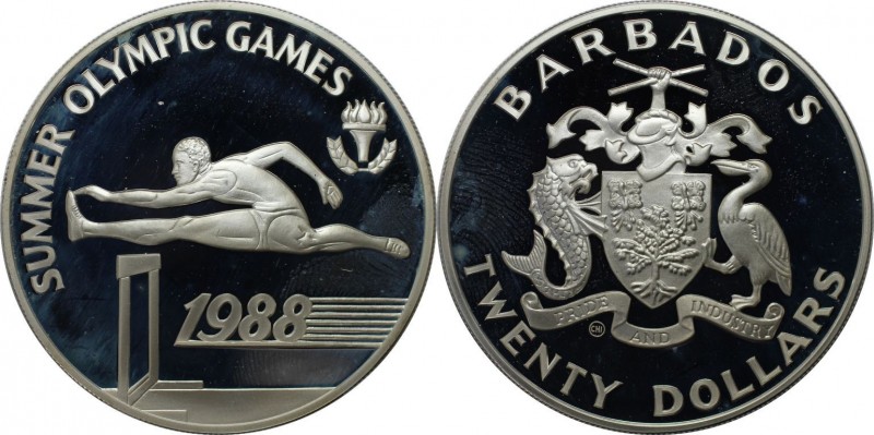 20 Dollars 1988 
Weltmünzen und Medaillen, Barbados. XXIV. Olympische Sommerspi...