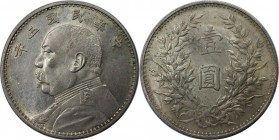 Dollar 1914 
Weltmünzen und Medaillen, China. Brustbild von Yuan Shih Kai in Uniform. Dollar 1914, Silber. Vorzüglich